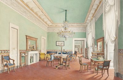 A Salon in the Palazzo Satriano, Naples by L. Iely